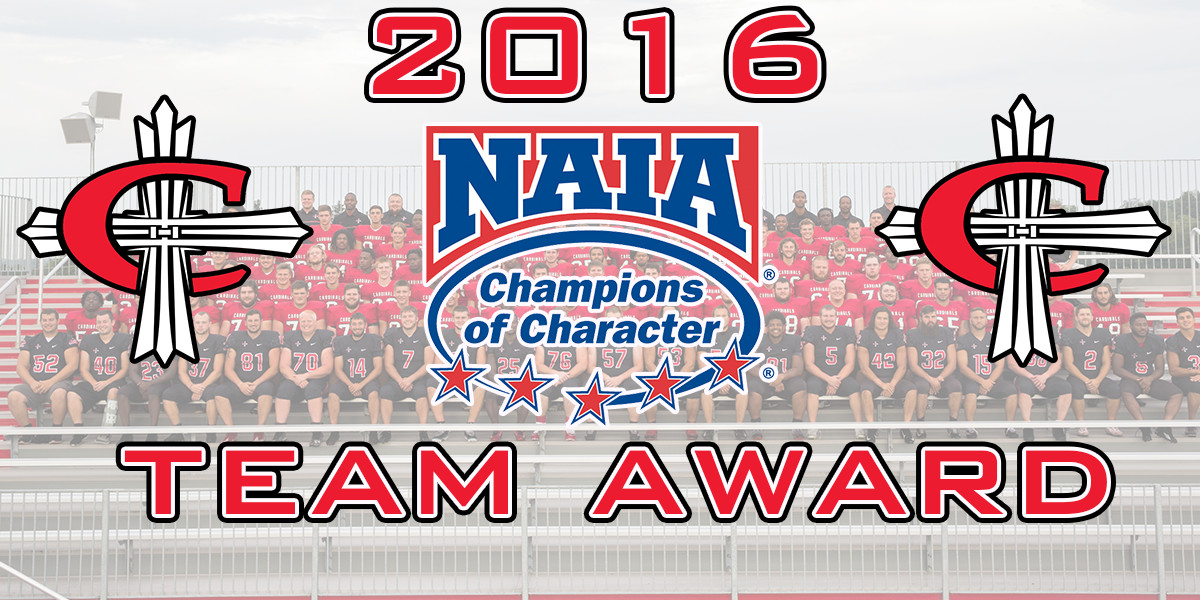 Football recognized with NAIA Champions of Character award