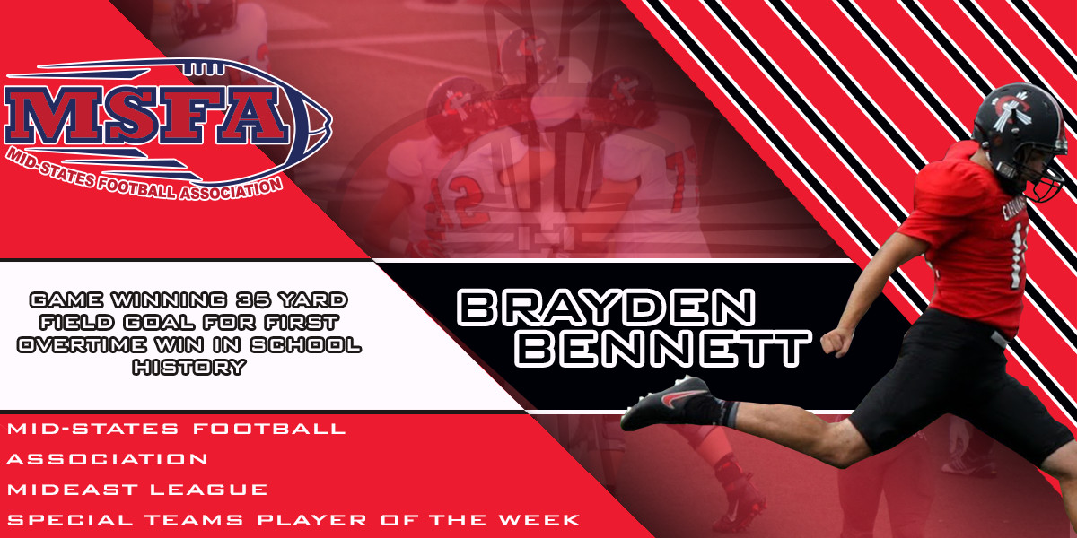 Bennett's heroics earn him MSFA honors