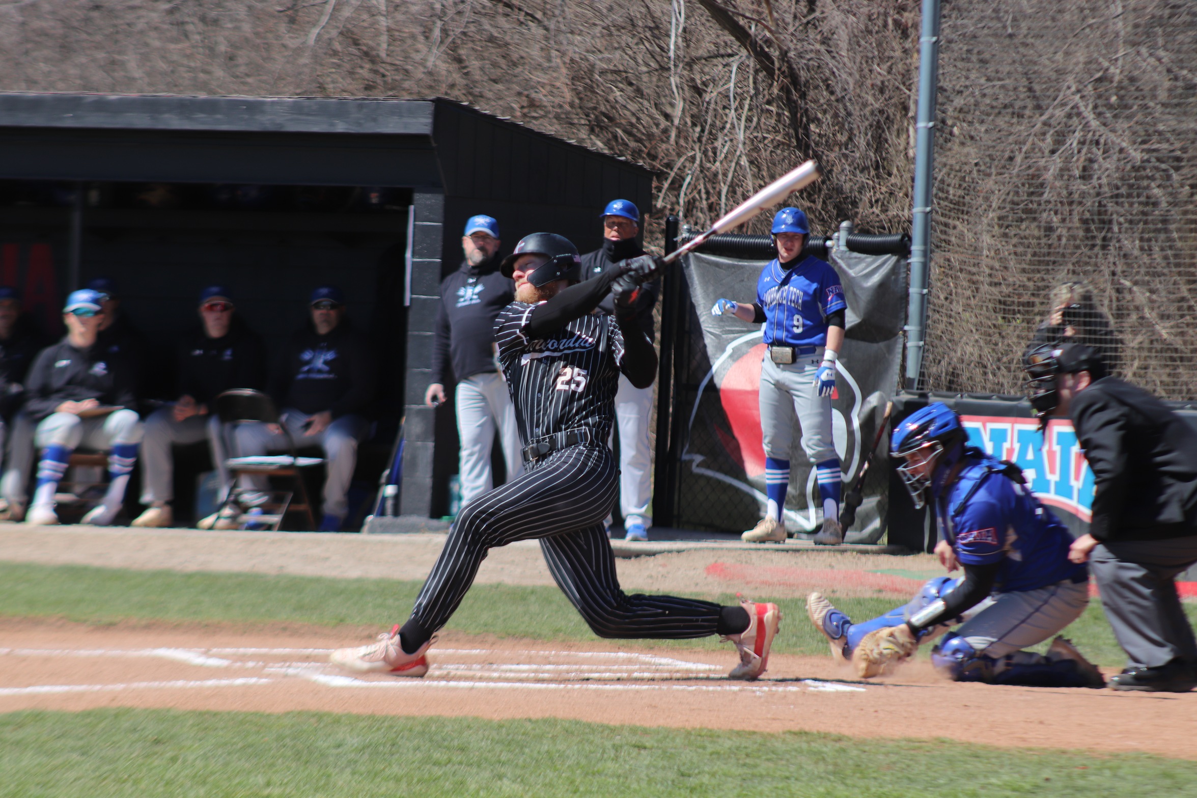 Baseball takes season series against Aquinas after sweep on Sunday