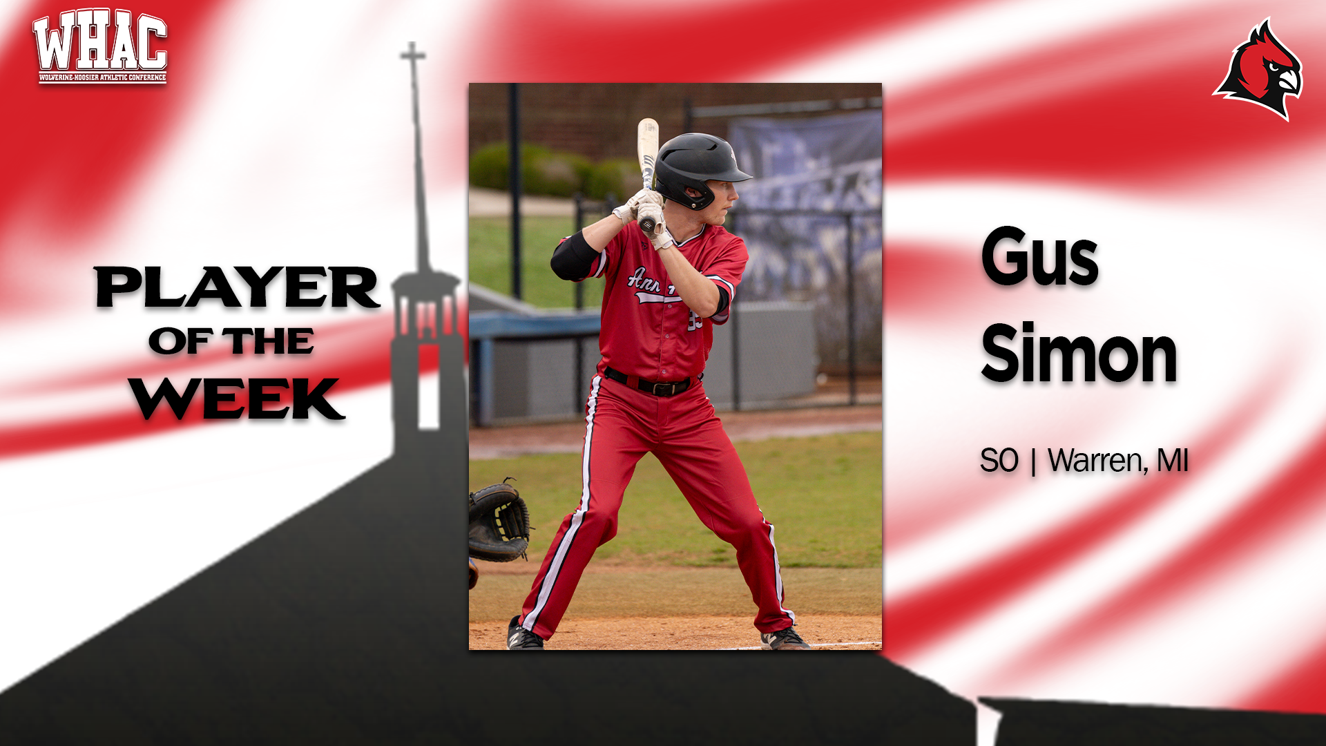 Gus Simon earns first WHAC Player of the Week honor of career