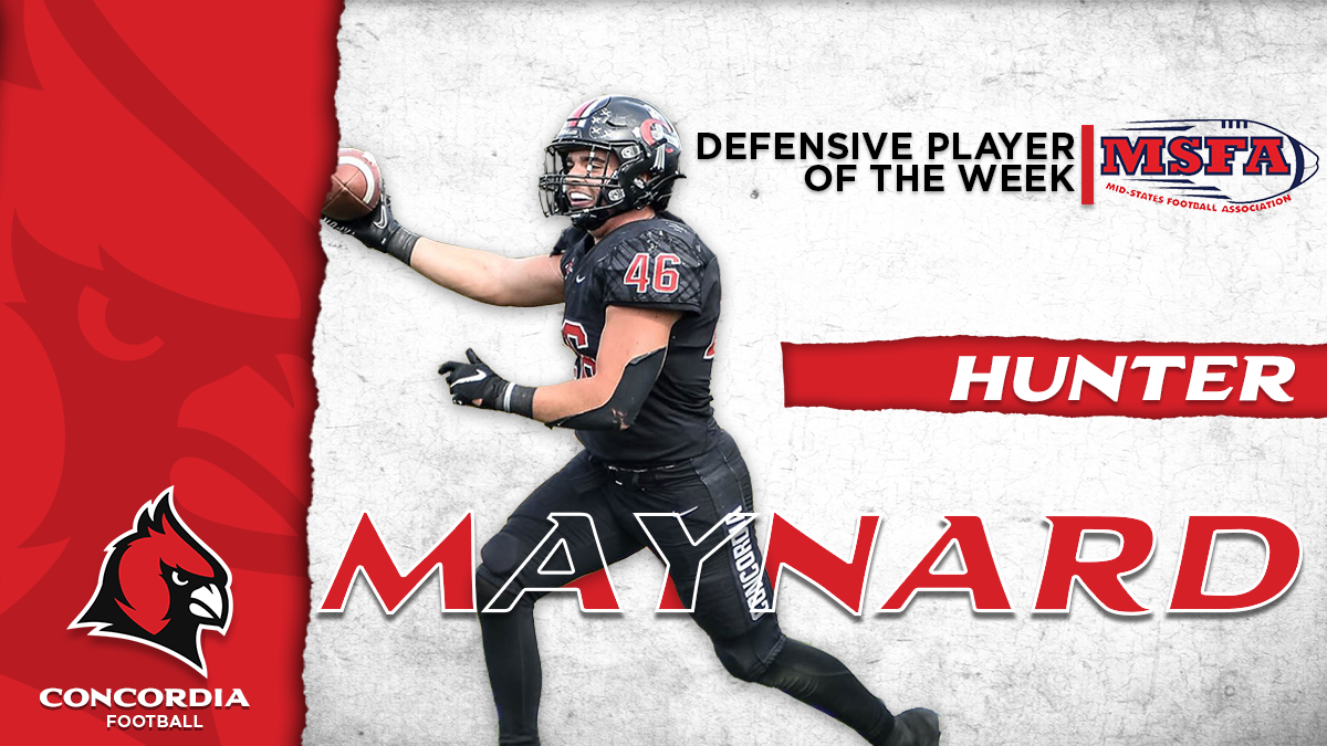 Maynard picks up MSFA and NCCAA weekly awards
