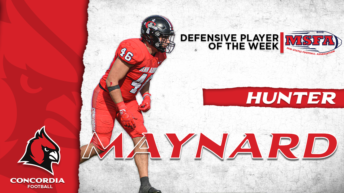 Maynard repeats as MSFA and NCCAA Player of the Week