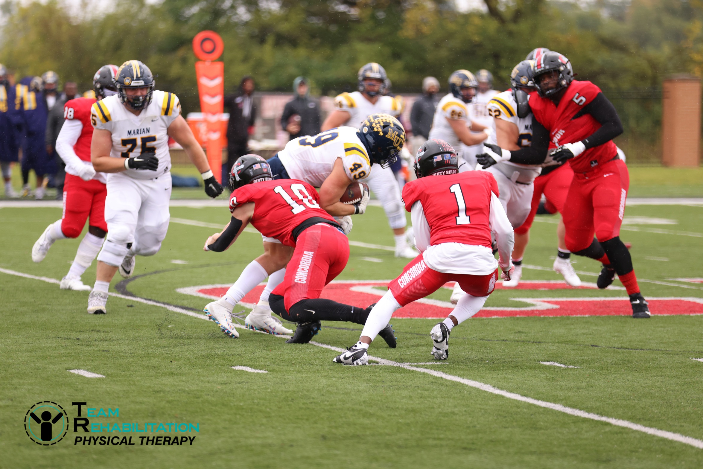 Football falls in hard-fought contest against #5 Marian