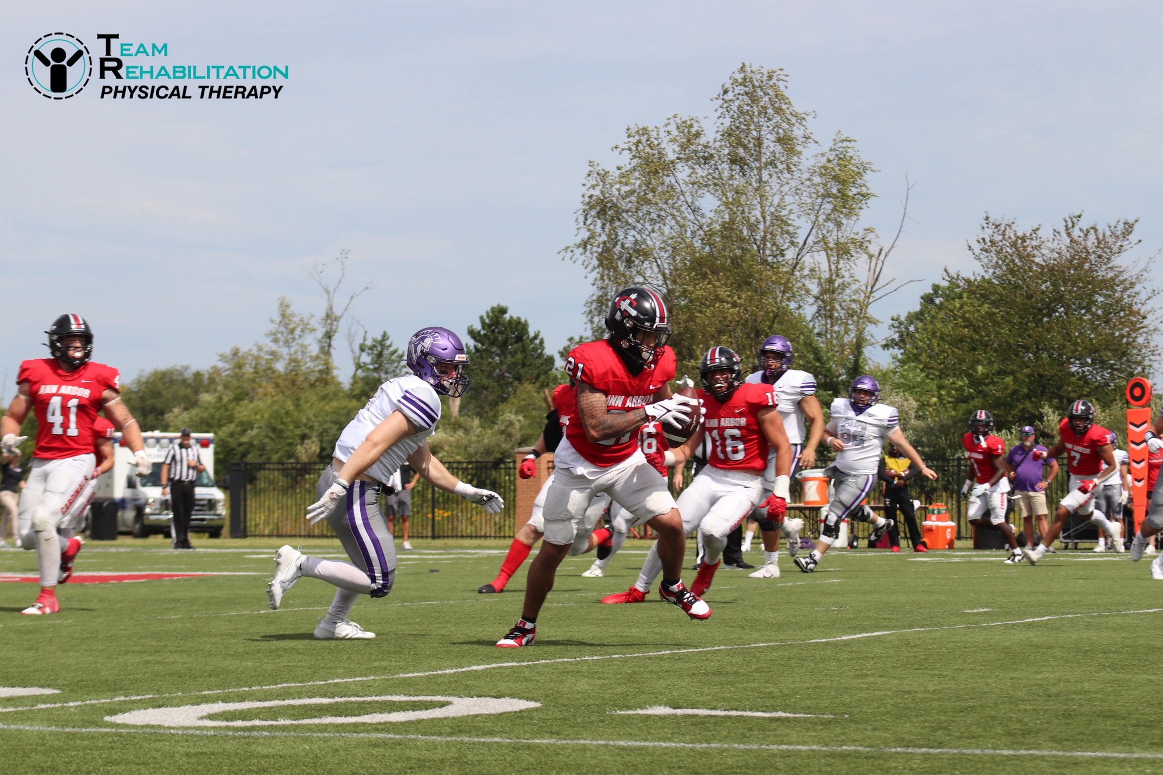 Football dominates Taylor 54-14 in season opener