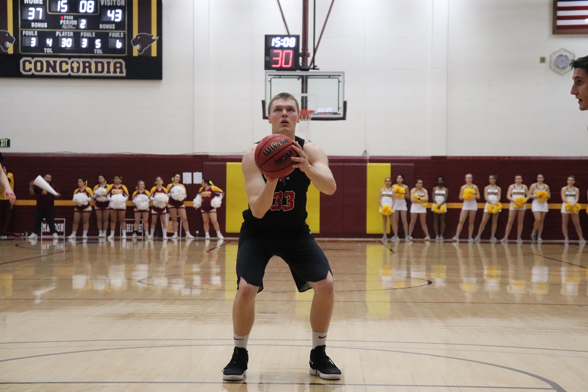 Colton Ritsema records his first career double double with career highs in points (17) and (10) rebounds.