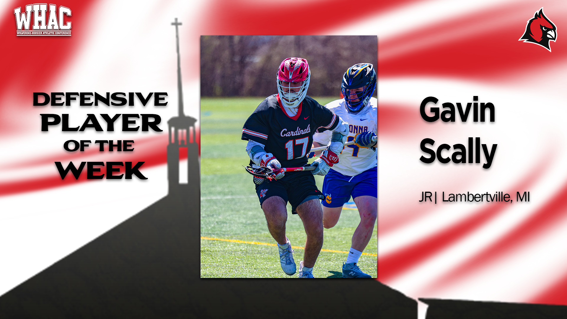 Gavin Scally earns first WHAC Defensive Player of the Week honor of career