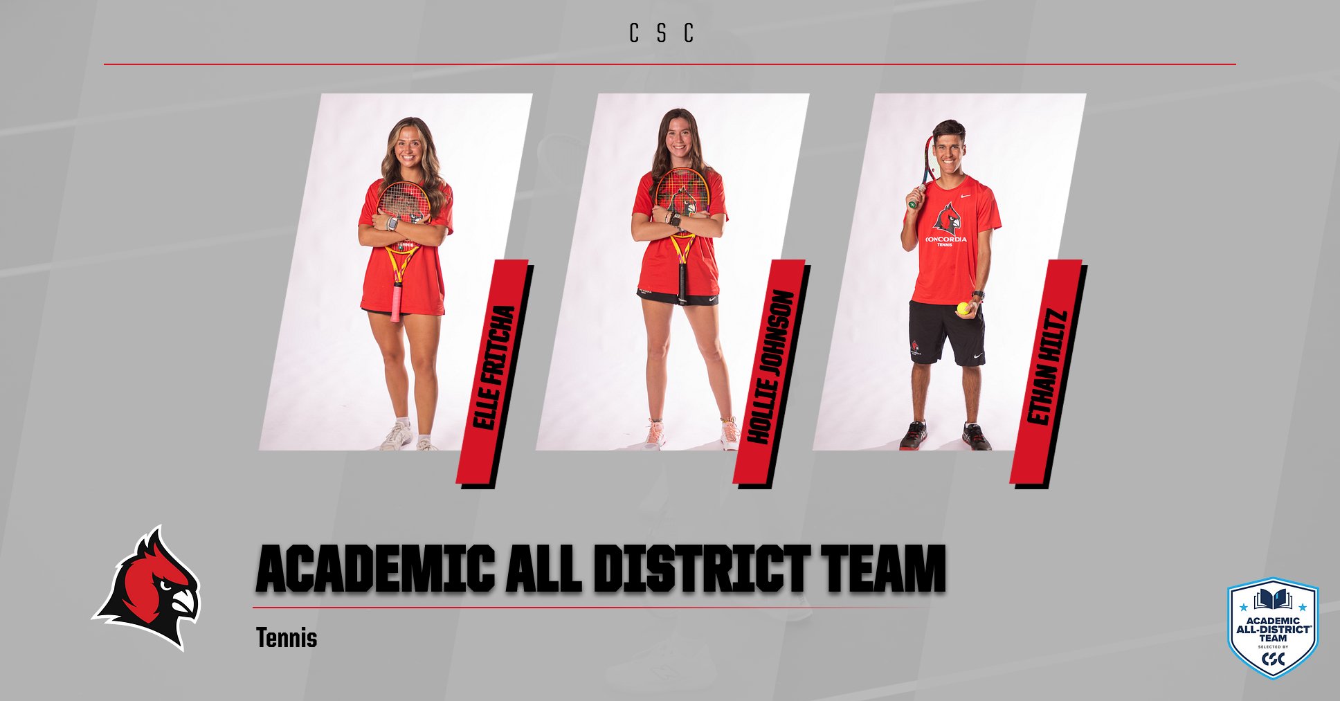 3 Cardinals named to CSC Academic All-District team