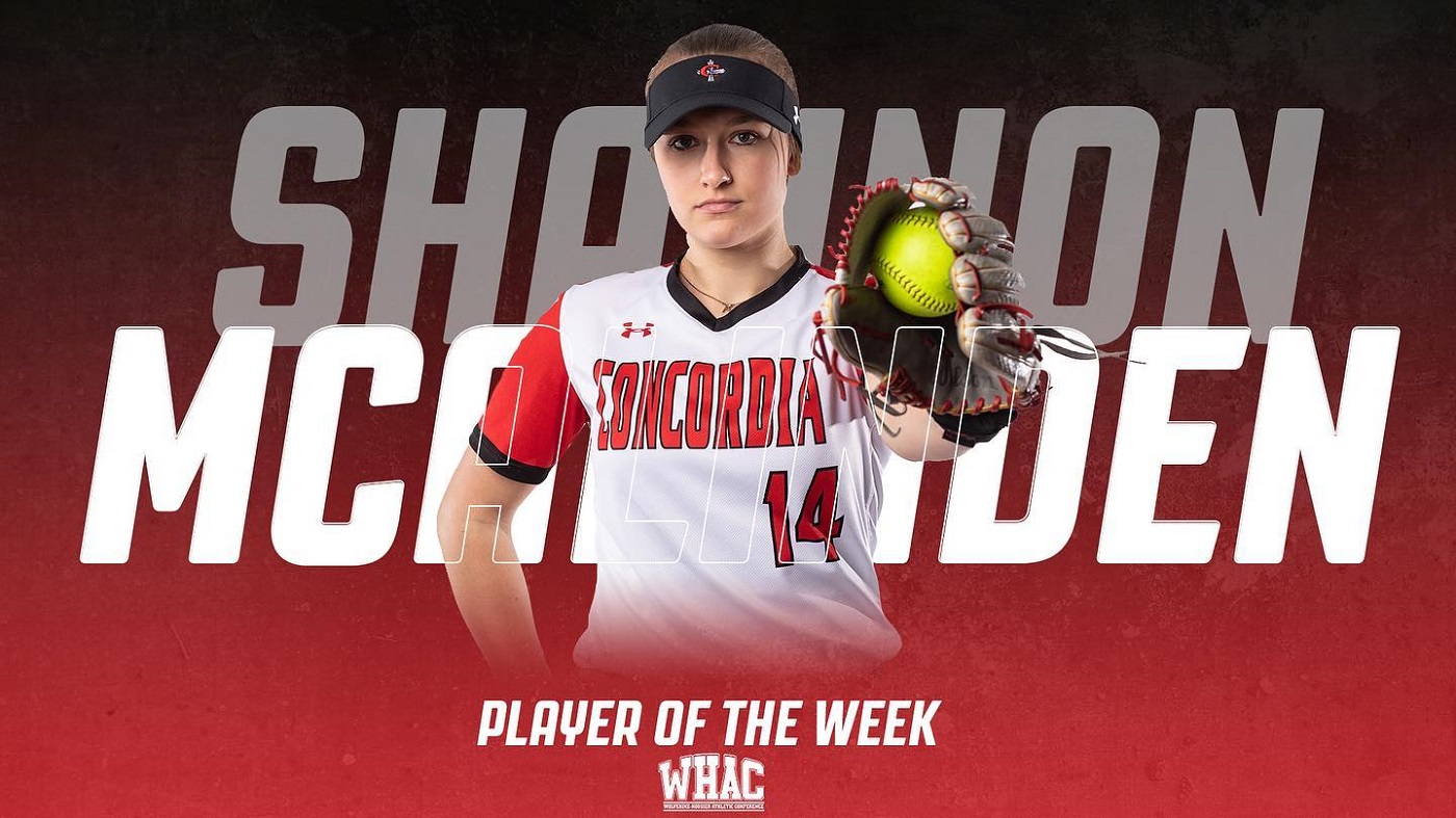 Shannon McAlinden named WHAC and NCCAA Player of the Week