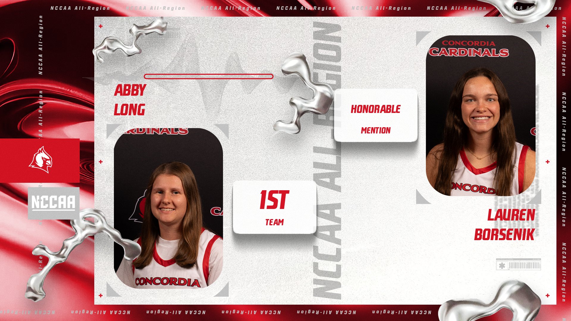 Long and Borsenik named to NCCAA Midwest All-Region Teams
