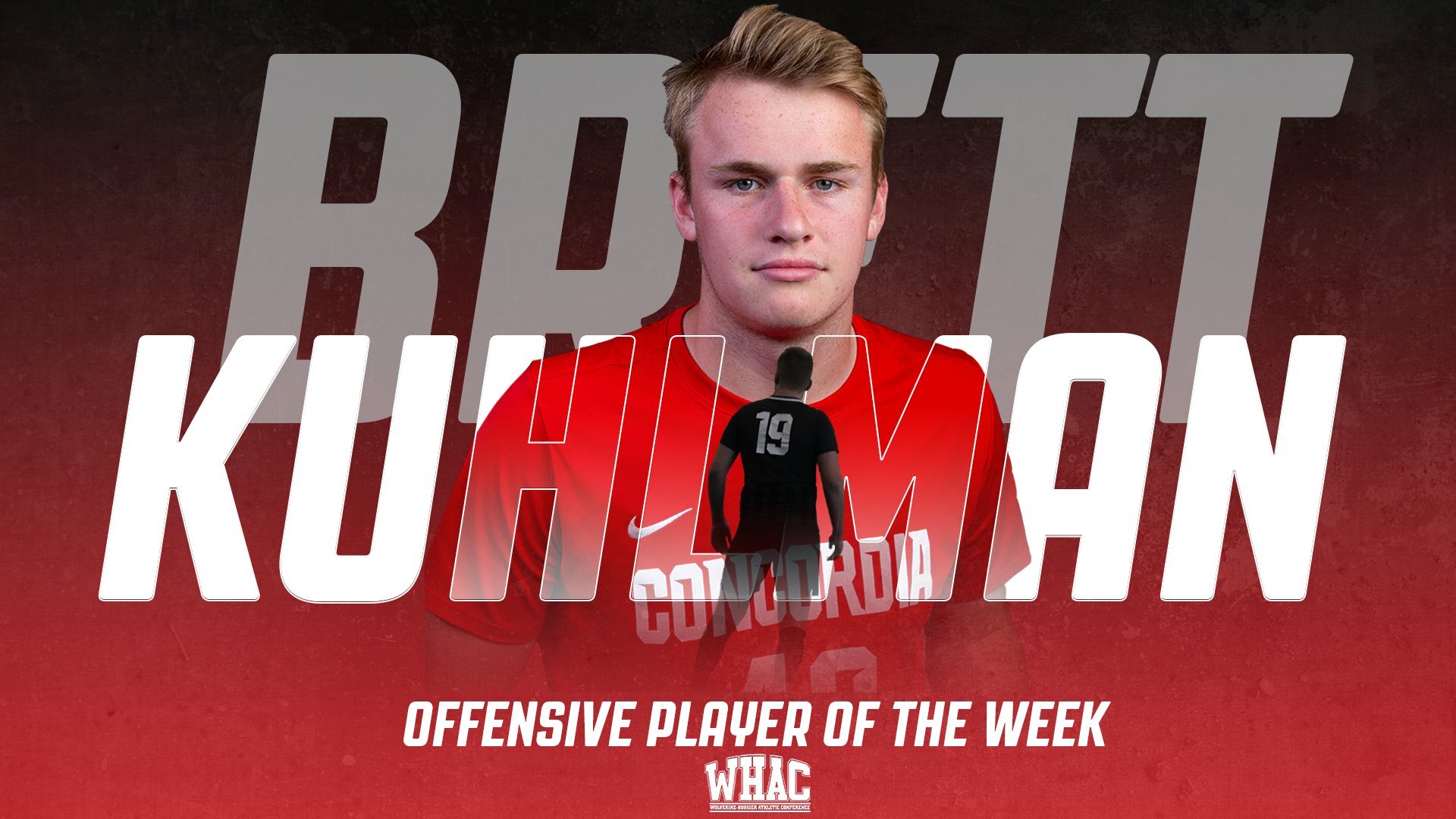Brett Kuhlman earns WHAC and NCCAA Offensive Player of the Week