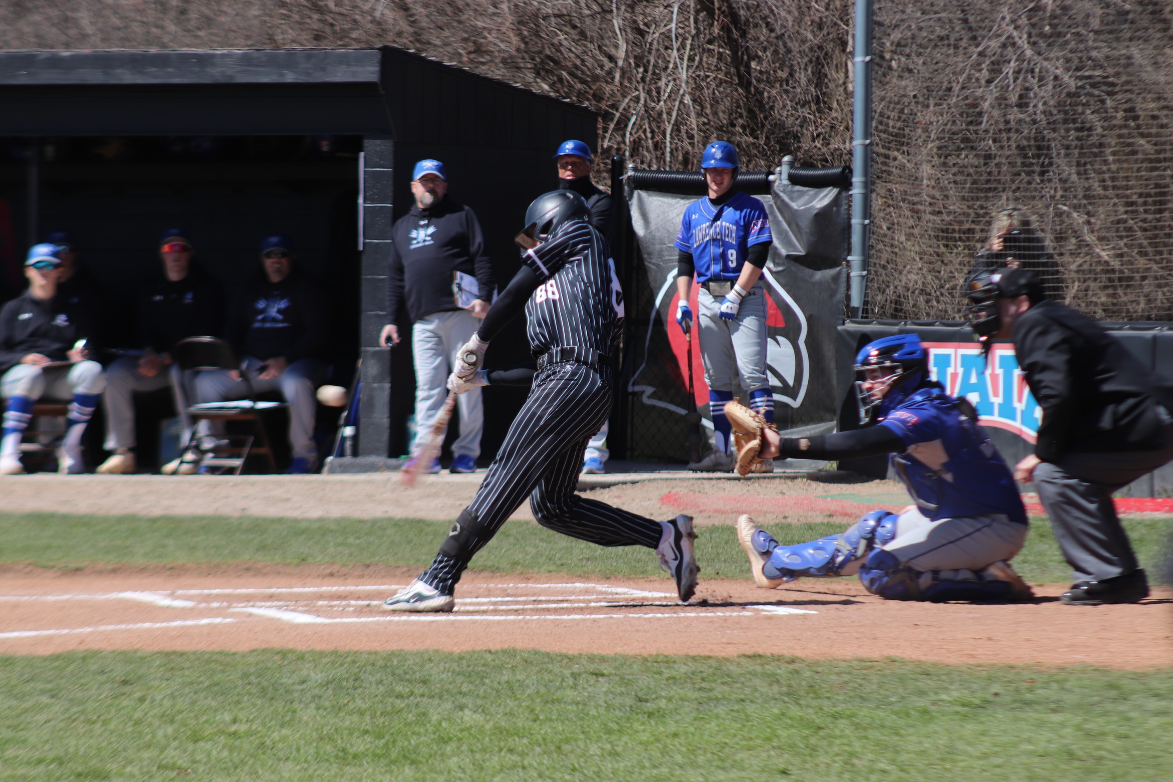 Baseball battles to split with Cornerstone