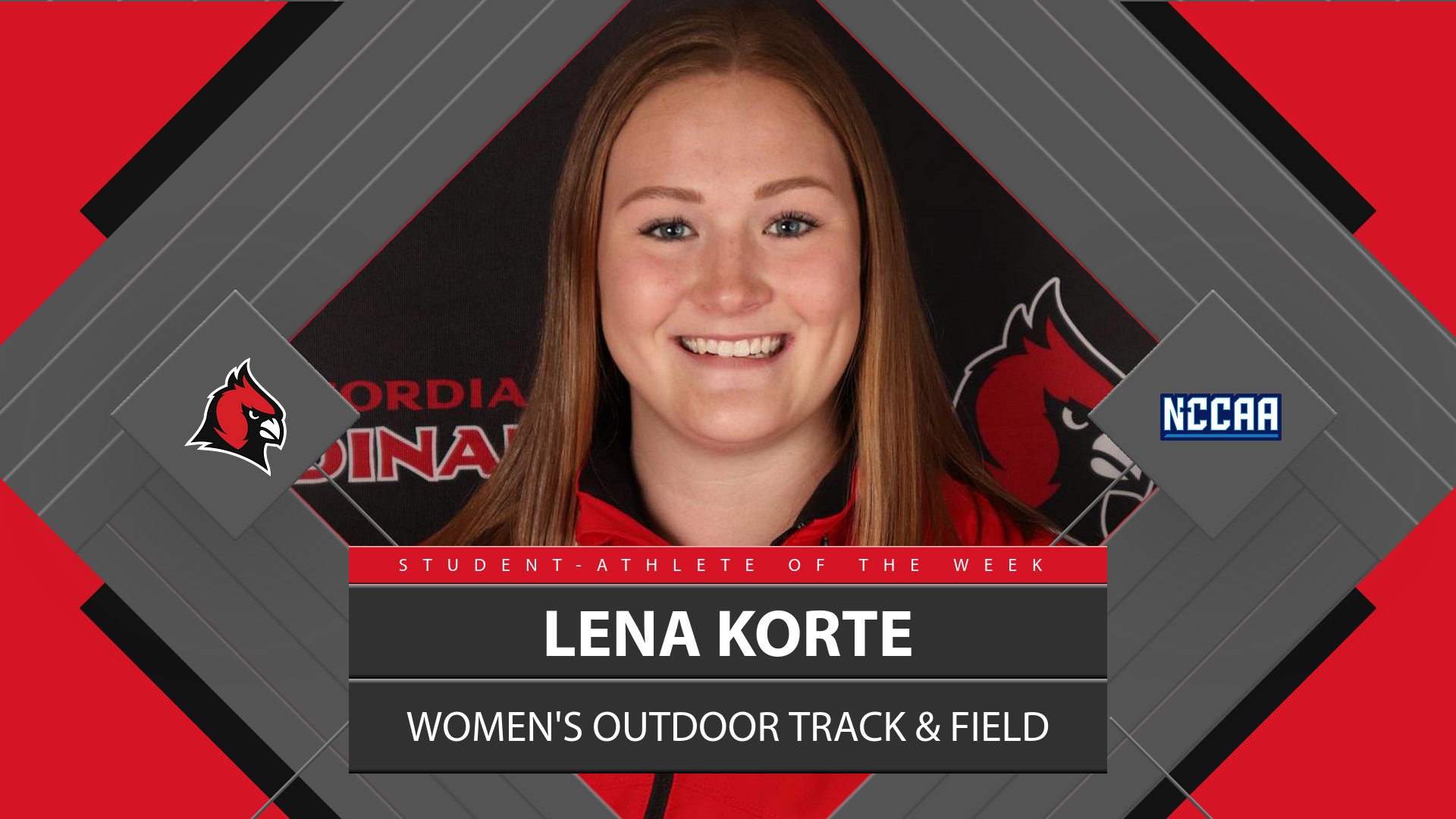 Korte earns NCCAA Field Athlete of the Week