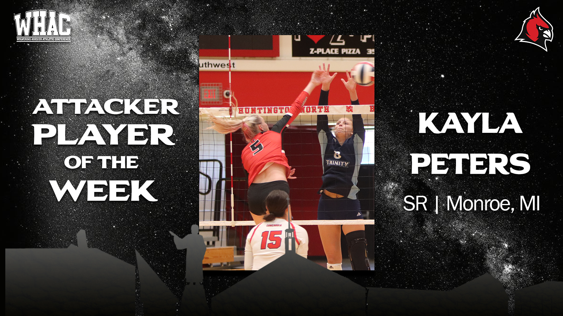Kayla Peters takes home WHAC Attacker of the Week