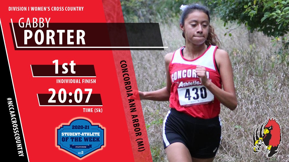 Gabby Porter named women's cross country NCCAA student-athlete of the week